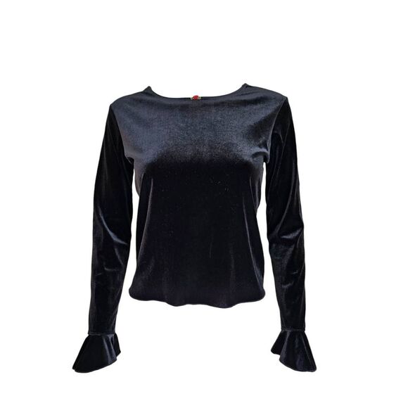 whimsigoth velvet rosette blouse - Picture 1 of 6